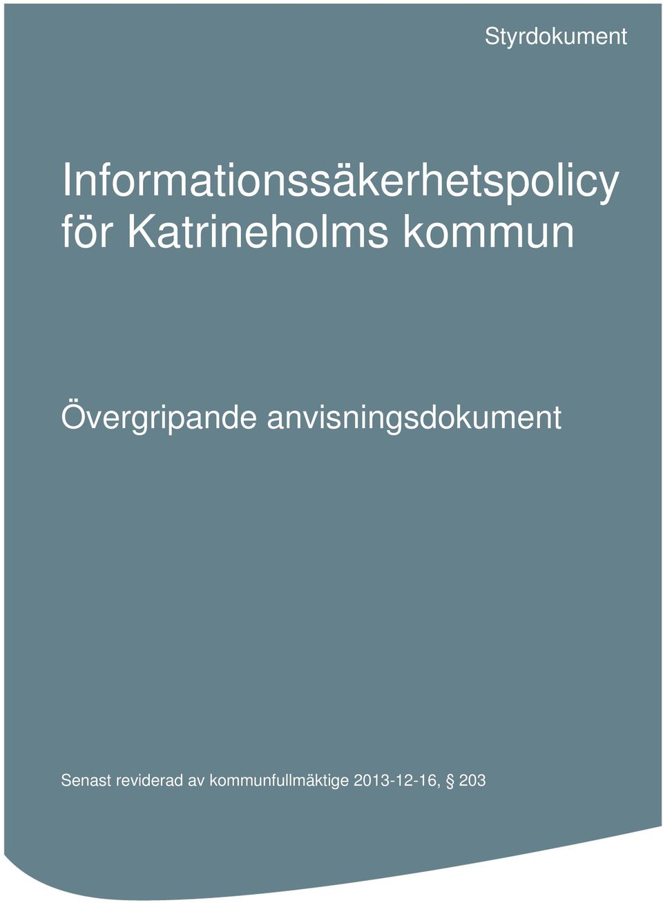 Katrineholms kommun Övergripande