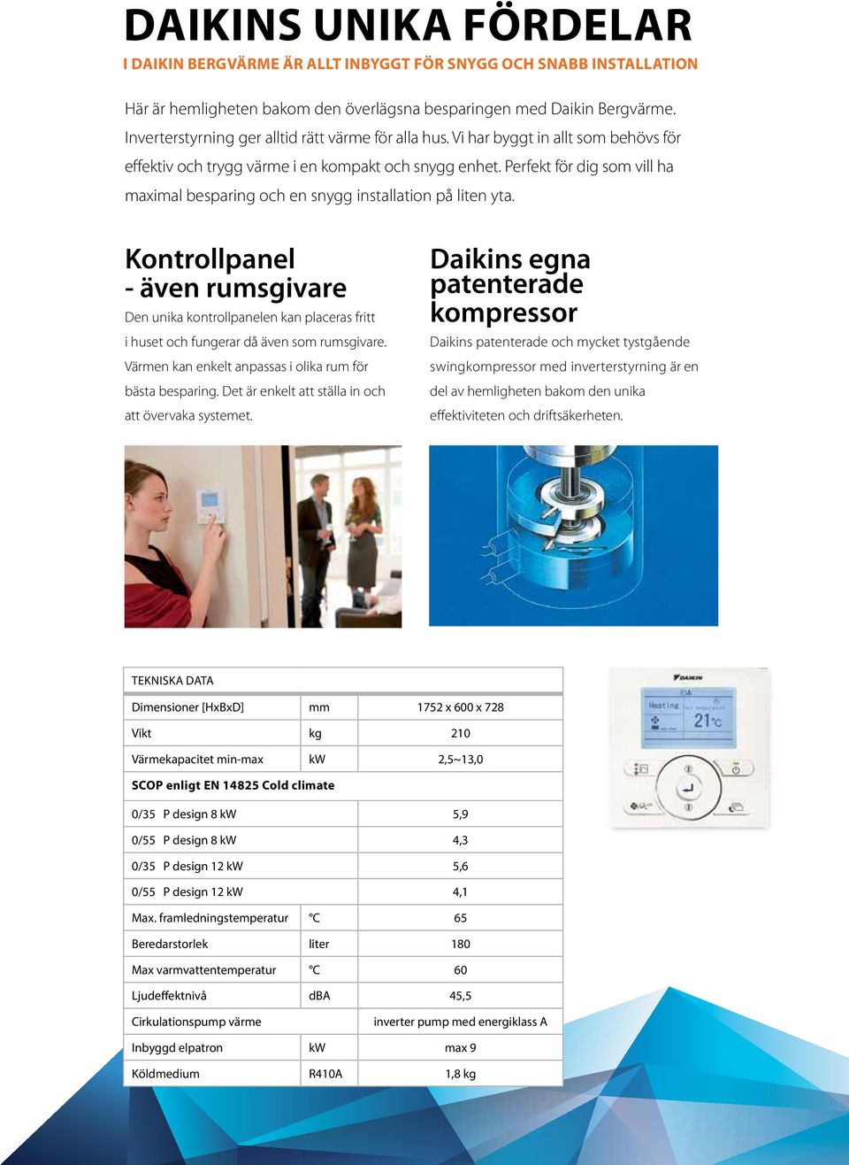 Perfekt för dig som vill ha maximal besparing och en snygg installation på liten yta.