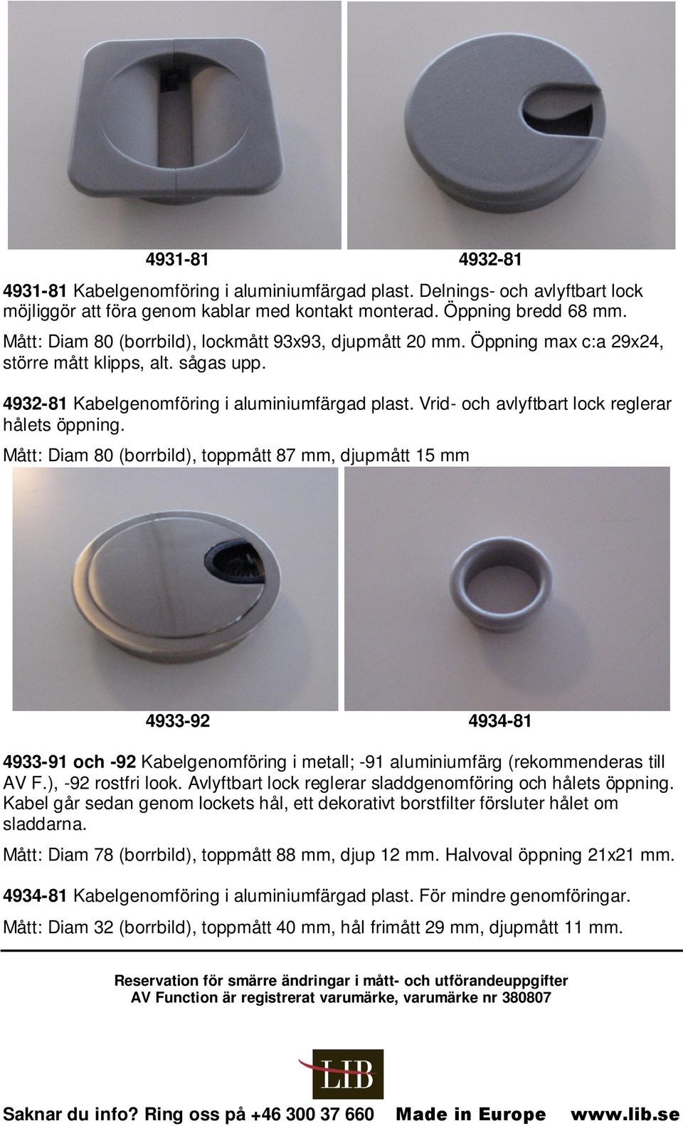 Vrid- och avlyftbart lock reglerar hålets öppning.