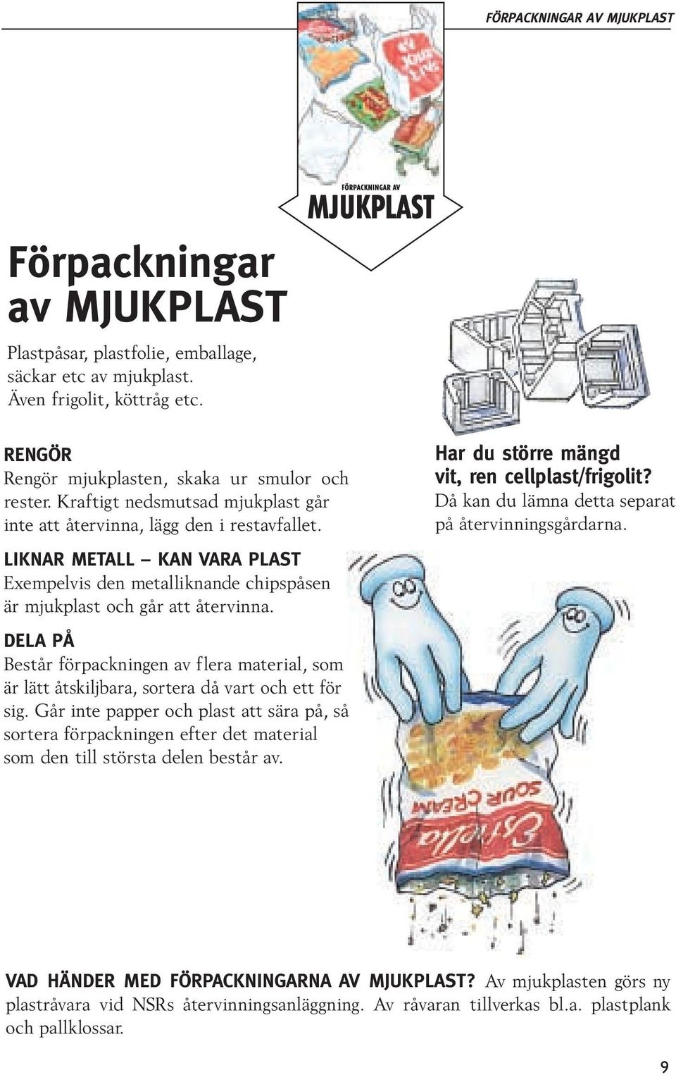 DELA PÅ Består förpackningen av flera material, som är lätt åtskiljbara, sortera då vart och ett för sig.