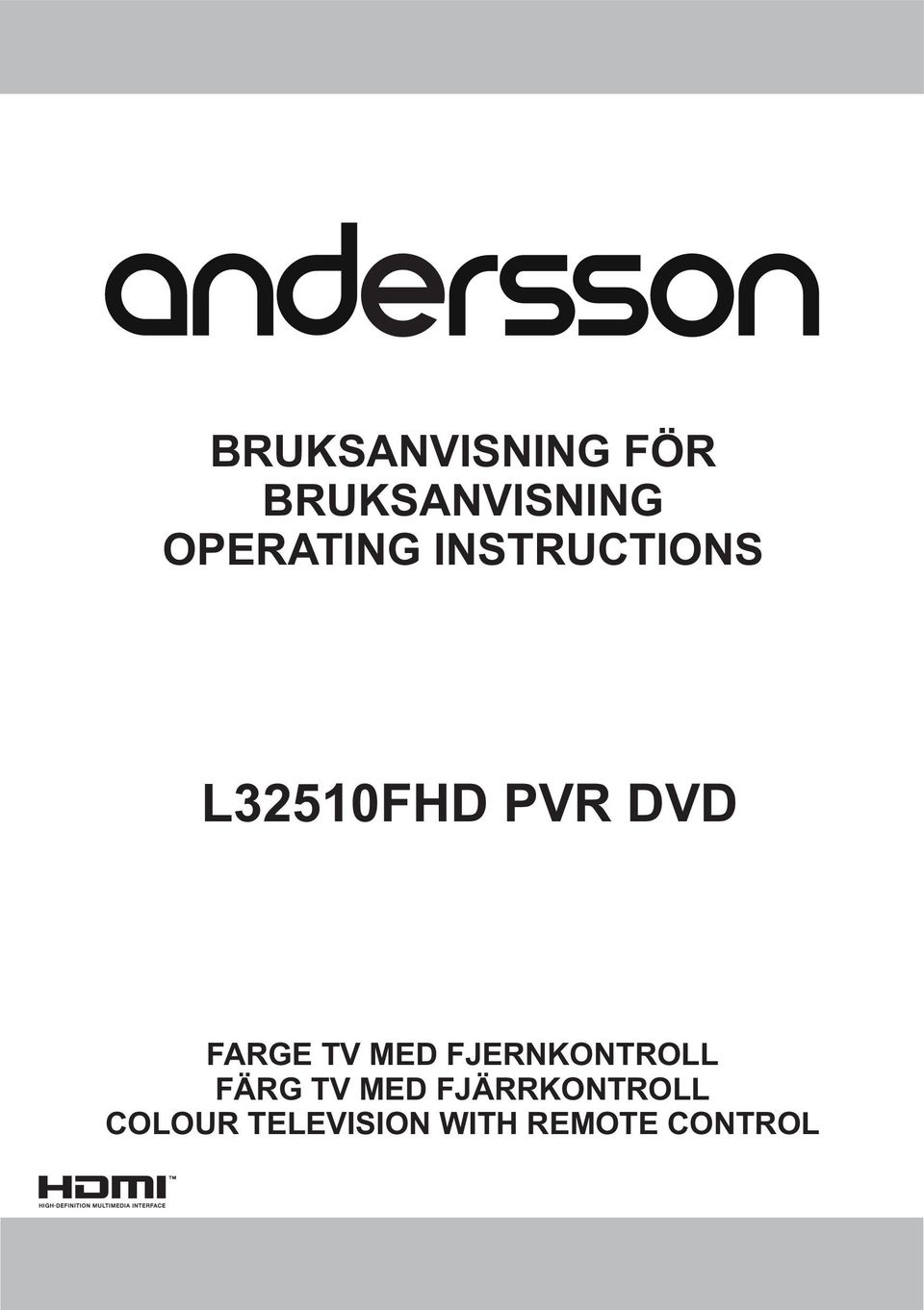 FARGE TV MED FJERNKONTROLL FÄRG TV MED