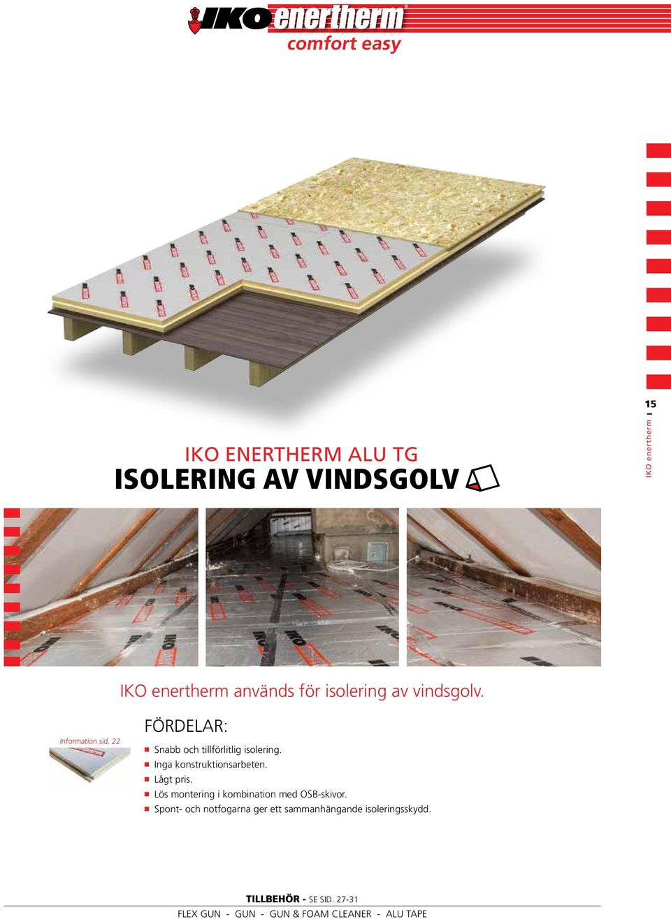Lågt pris. Lös montering i kombination med OSB-skivor.