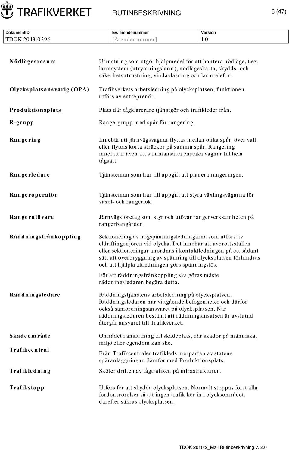 Plats där tågklarerare tjänstgör och trafikleder från. Rangergrupp med spår för rangering.