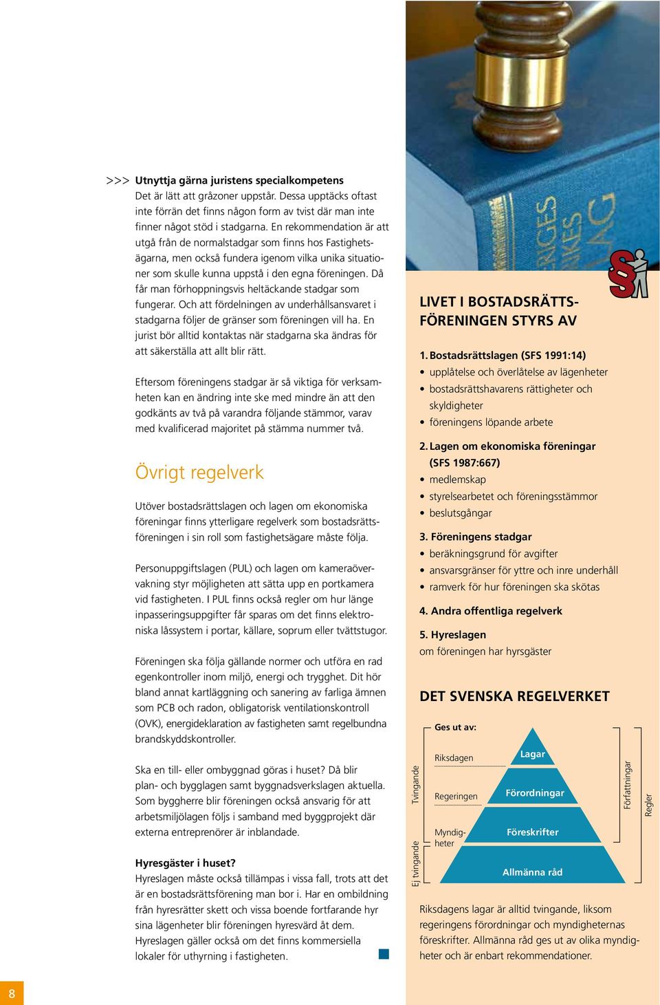 Då får man förhoppningsvis heltäckande stadgar som fungerar. Och att fördelningen av underhållsansvaret i stadgarna följer de gränser som föreningen vill ha.