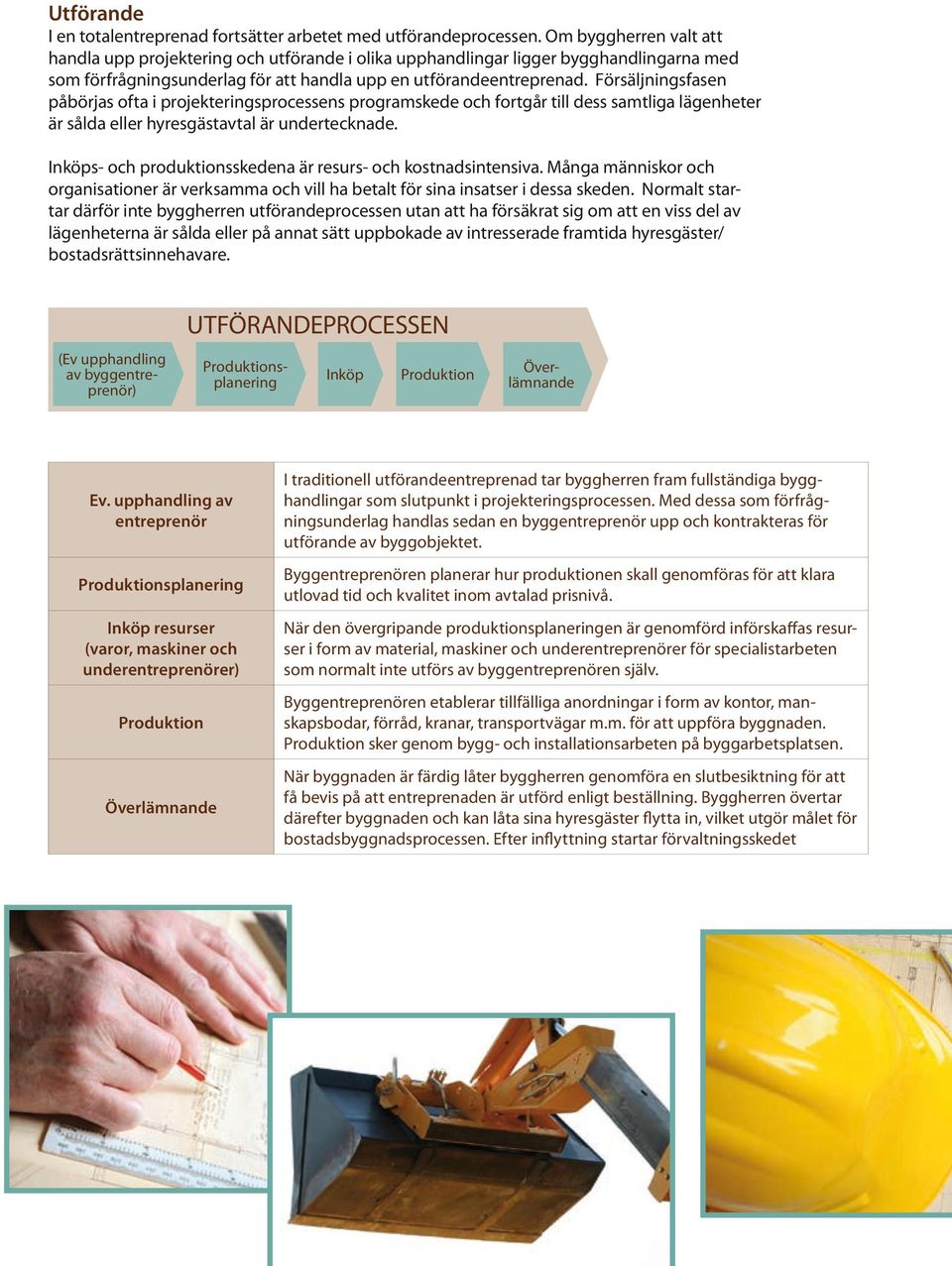 Försäljningsfasen påbörjas ofta i projekteringsprocessens programskede och fortgår till dess samtliga lägenheter är sålda eller hyresgästavtal är undertecknade.