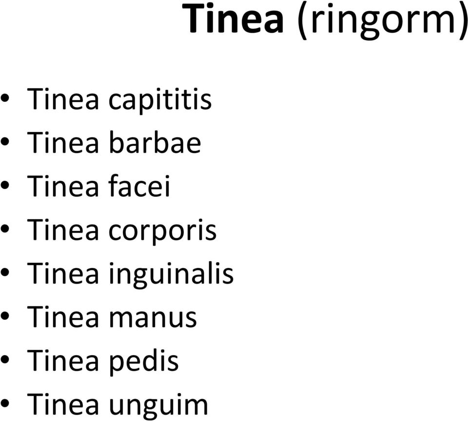 Tinea inguinalis Tinea manus