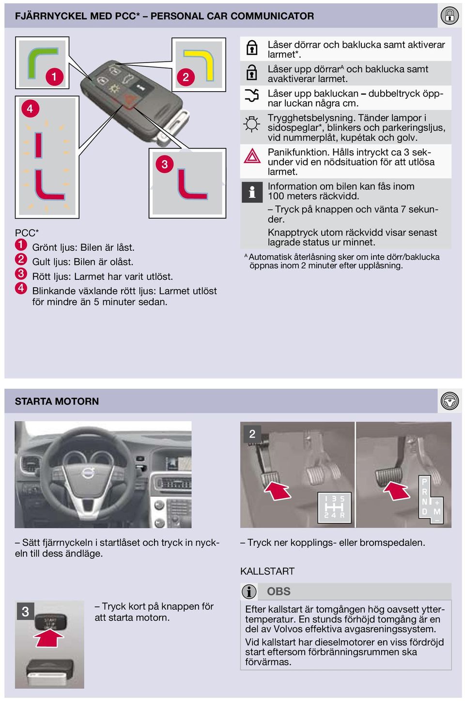 Quick guide VÄLKOMMEN TILL DIN NYA VOLVO! VOLVO S60 - PDF Gratis nedladdning