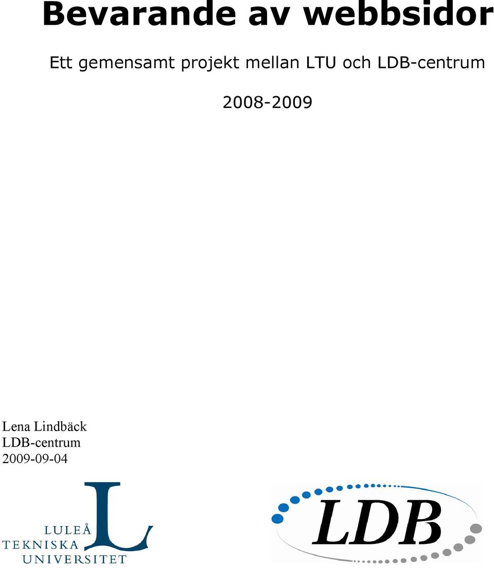 och LDB-centrum 2008-2009