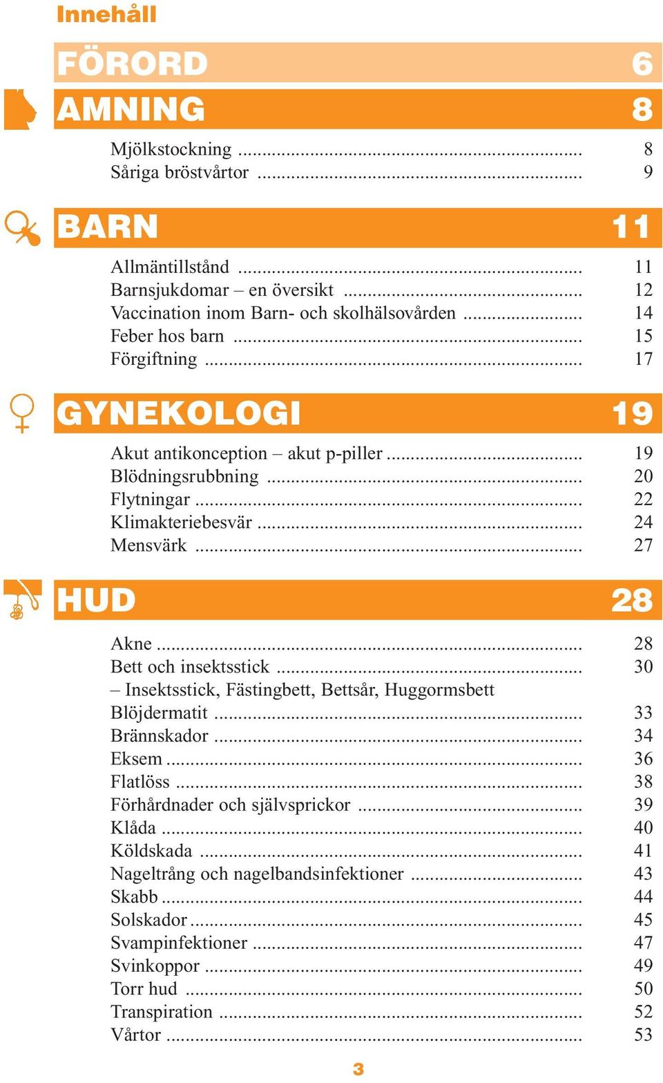 .. 27 HUD 28 Akne... 28 Bett och insektsstick... 30 Insektsstick, Fästingbett, Bettsår, Huggormsbett Blöjdermatit... 33 Brännskador... 34 Eksem... 36 Flatlöss.