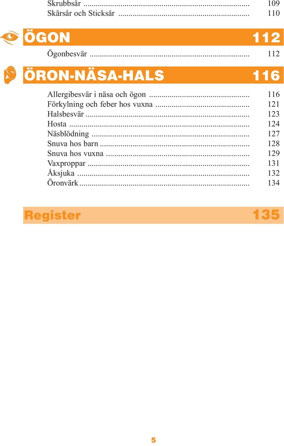 .. 116 Förkylning och feber hos vuxna... 121 Halsbesvär... 123 Hosta.