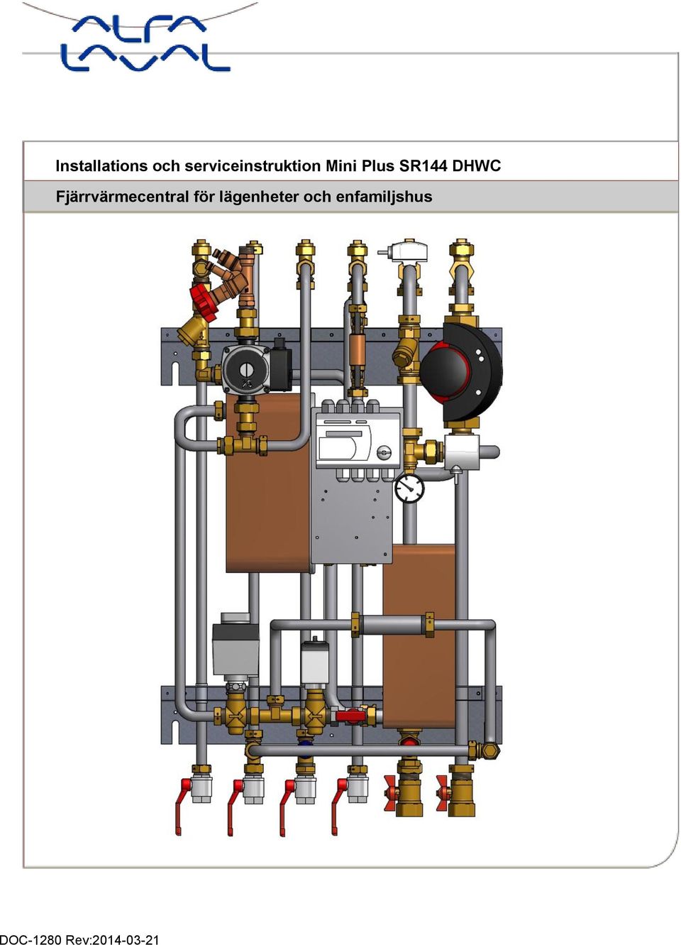 SR144 DHWC Fjärrvärmecentral för