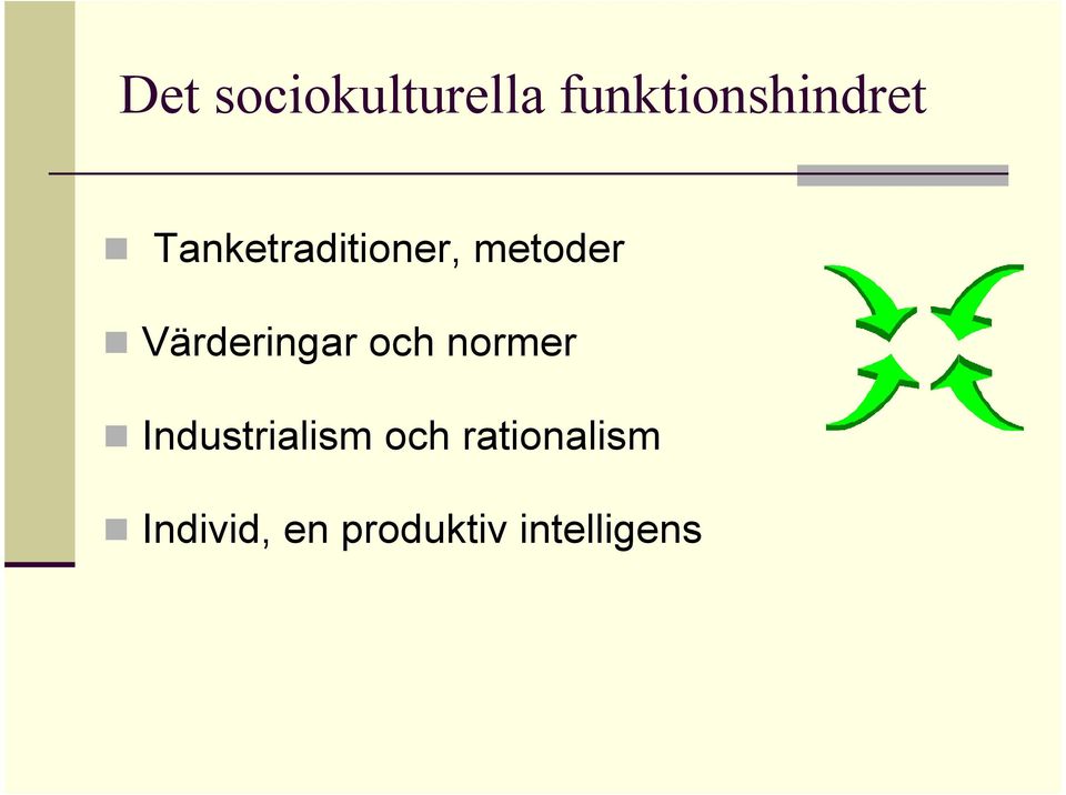 och normer Industrialism och