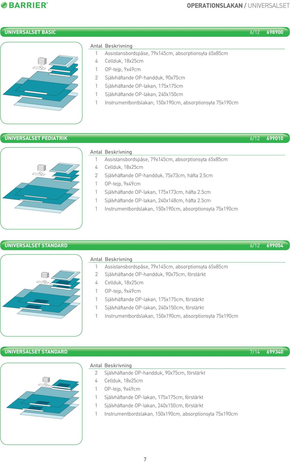 Våra produkter, som omfattar uppdukningsmaterial, - PDF Gratis nedladdning