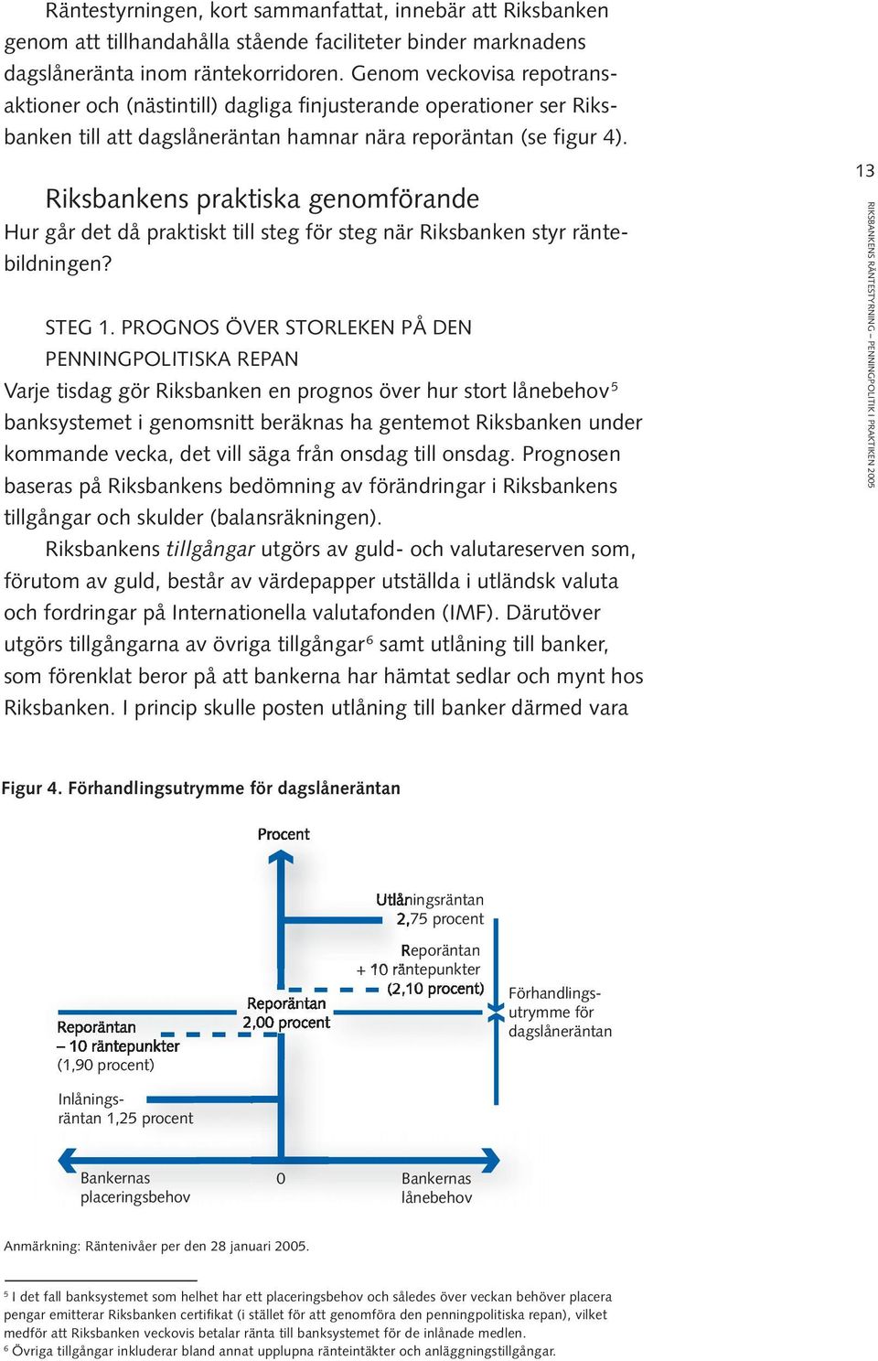 Riksbankens praktiska genomförande Hur går det då praktiskt till steg för steg när Riksbanken styr räntebildningen? STEG 1.