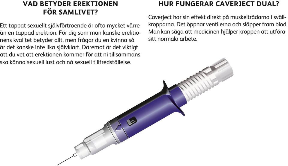 Däremot är det viktigt att du vet att erektionen kommer för att ni tillsammans ska känna sexuell lust och nå sexuell tillfredställelse.