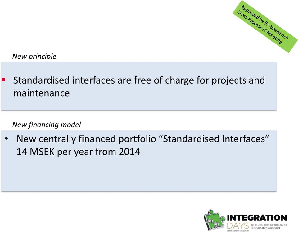 financing model New centrally financed