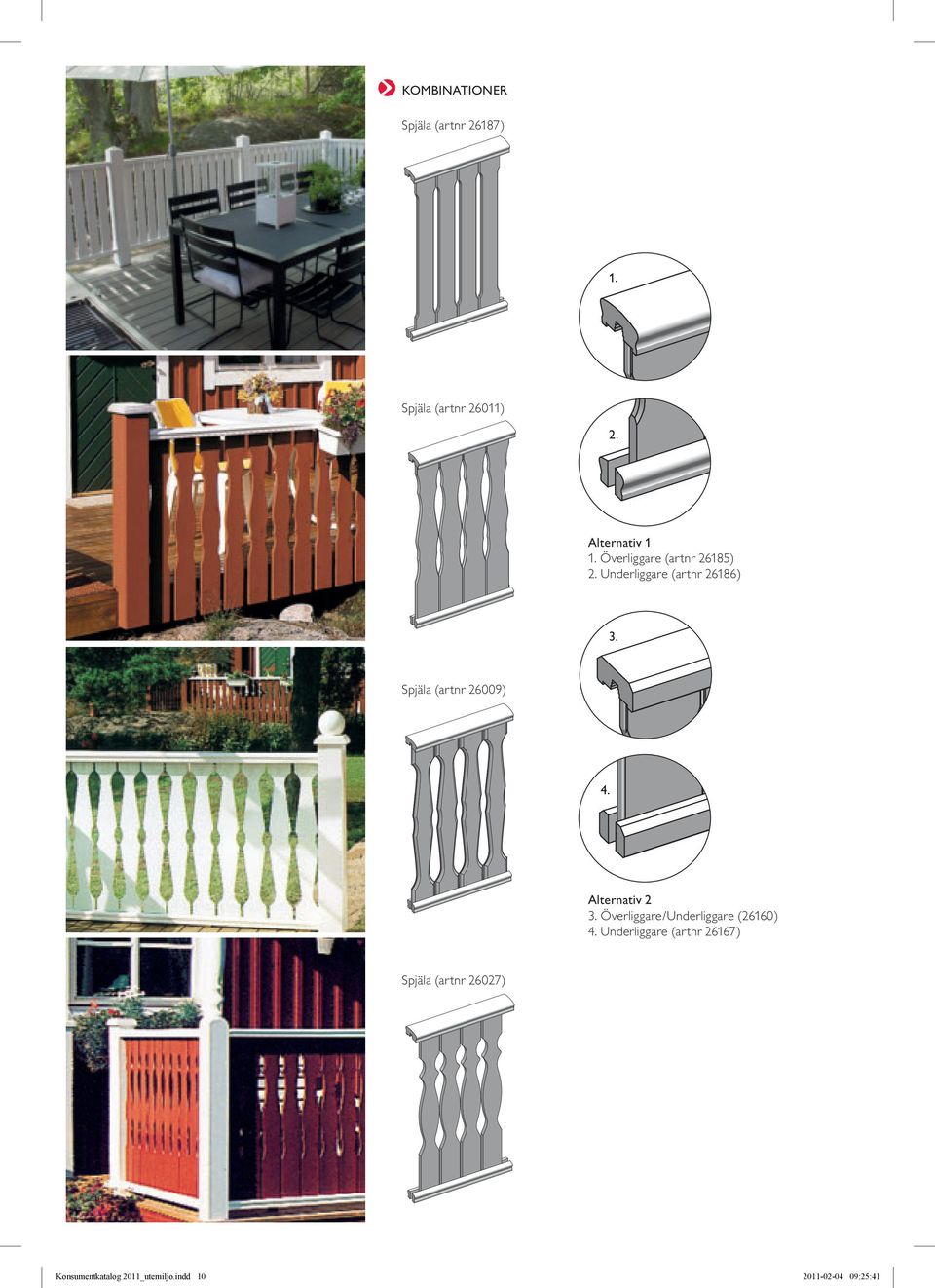 Spjäla (artnr 26009) 4. Alternativ 2 3. Överliggare/Underliggare (26160) 4.