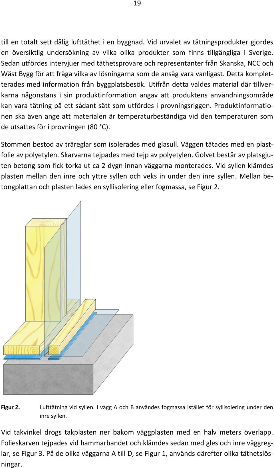 Detta kompletterades med information från byggplatsbesök.