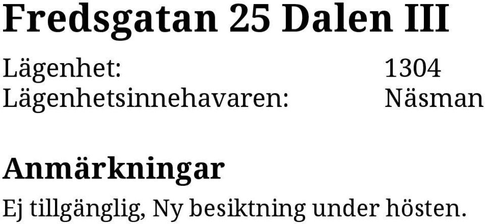 Lägenhetsinnehavaren: