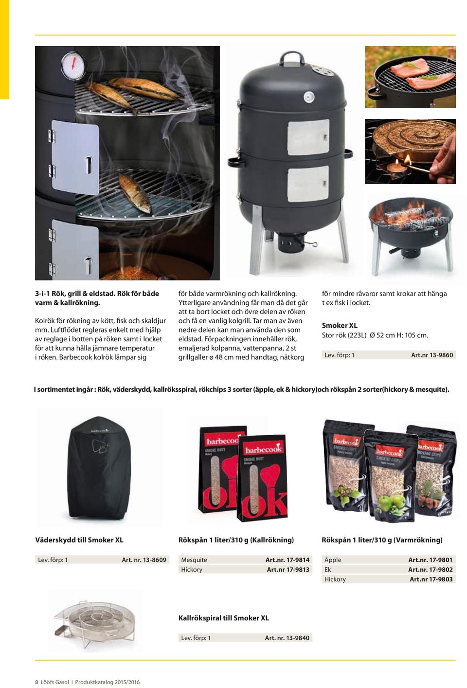 Ytterligare användning får man då det går att ta bort locket och övre delen av röken och få en vanlig kolgrill. Tar man av även nedre delen kan man använda den som eldstad.