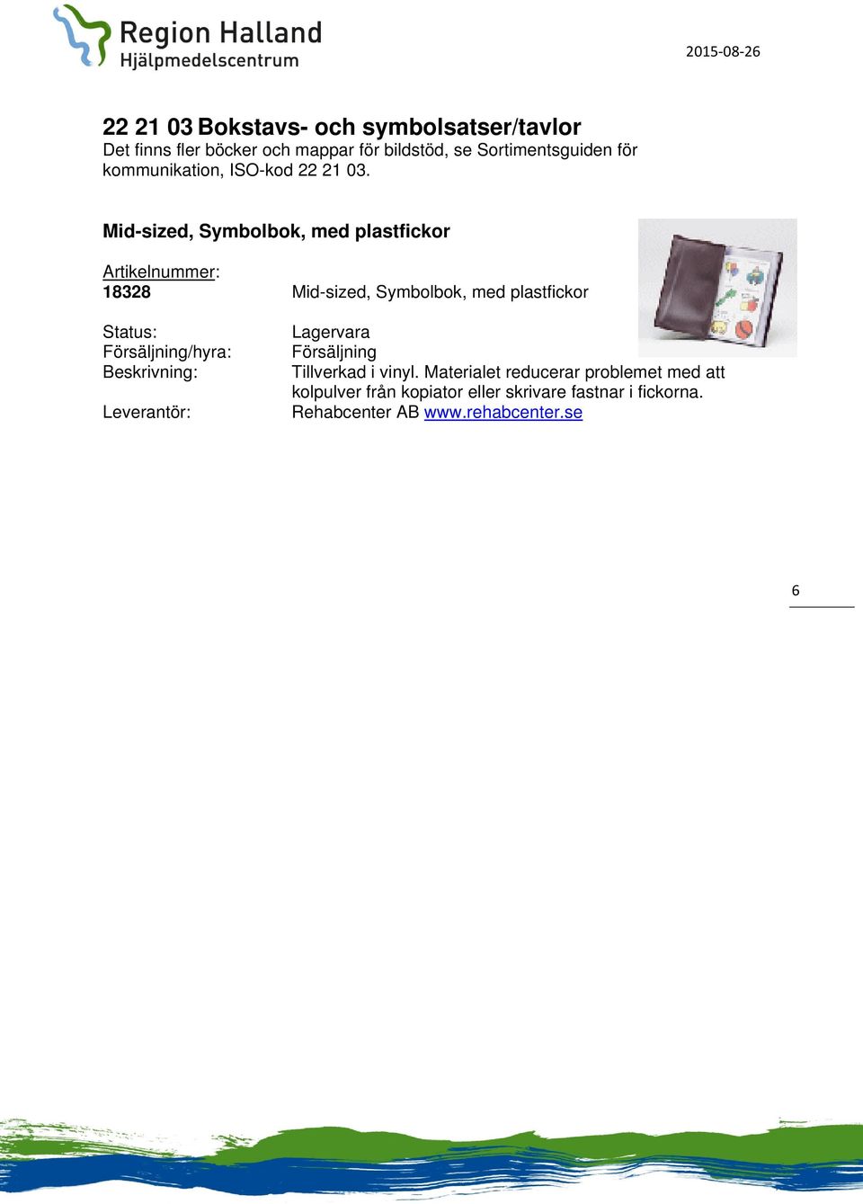 Mid-sized, Symbolbok, med plastfickor 18328 Mid-sized, Symbolbok, med plastfickor Lagervara