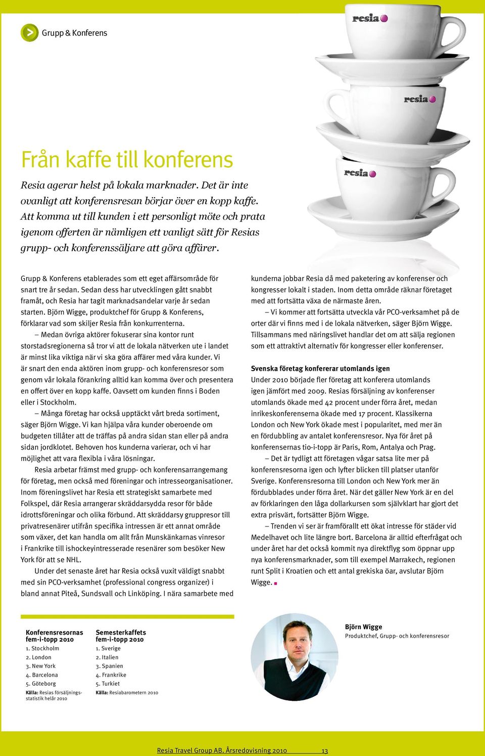 Att komma ut till kunden i ett personligt möte och prata igenom offerten är nämligen ett vanligt sätt för Resias grupp- och konferenssäljare att göra affärer.