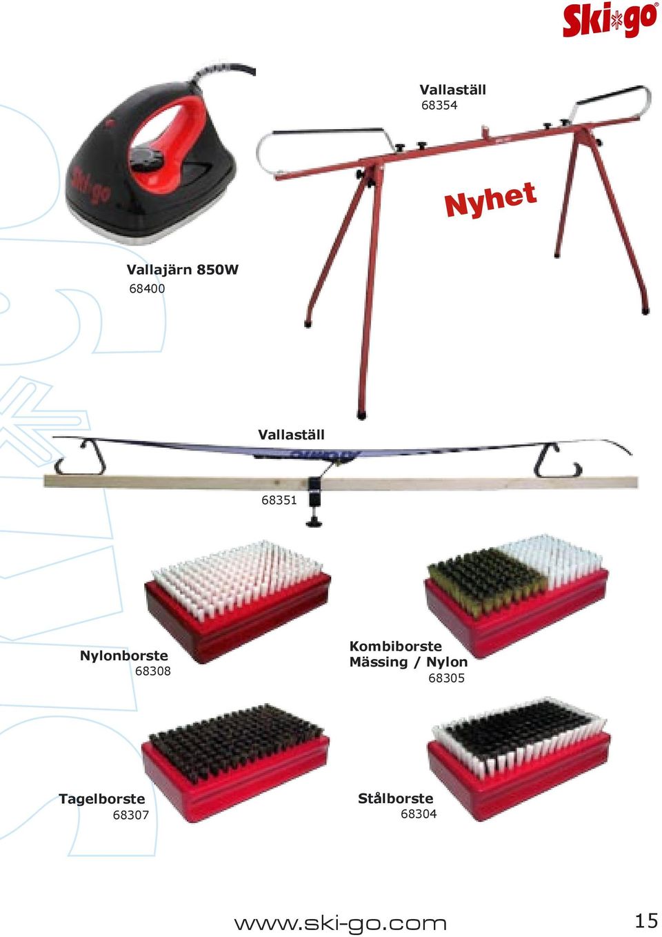68308 Kombiborste Mässing / Nylon