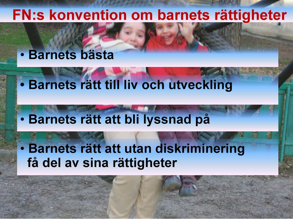 Barnets rätt att bli lyssnad på Barnets rätt