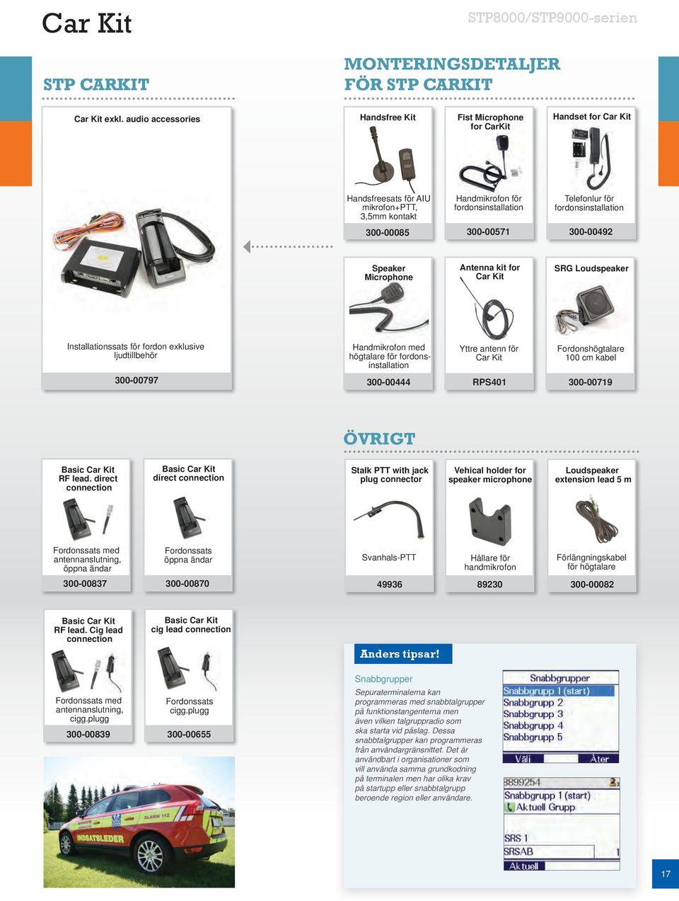 för fordonsinstallation 300-00492 Speaker Microphone Antenna kit for Car Kit SRG Loudspeaker Installationssats för fordon exklusive ljudtillbehör 300-00797 Handmikrofon med högtalare för