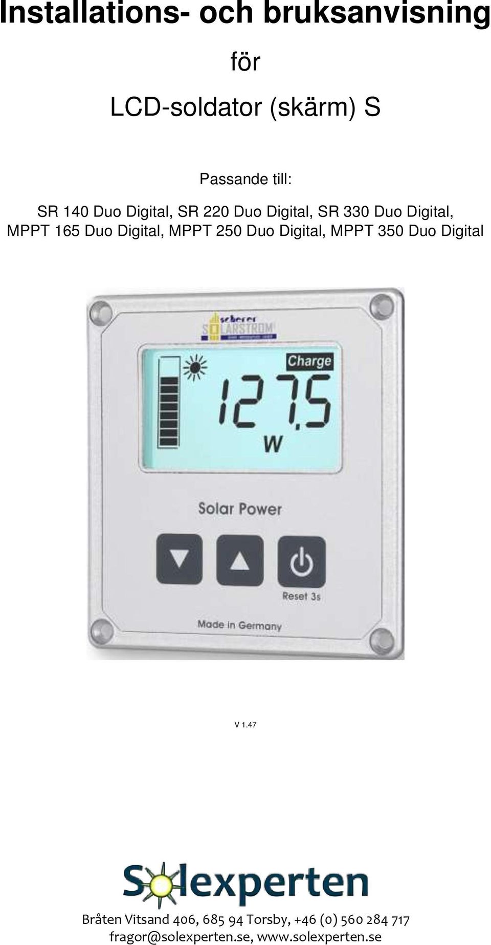 Duo Digital, MPPT 350 Duo Digital V 1.