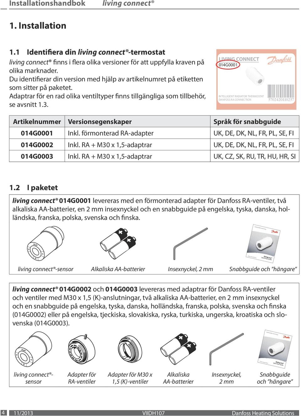 Installations- och användarhandbok Elektronisk radiatortermostat - PDF Free Download