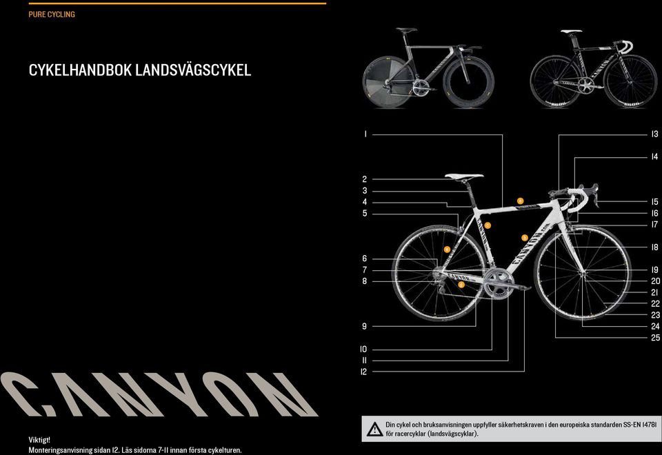 Läs sdorna 7-11 nnan första cykelturen.