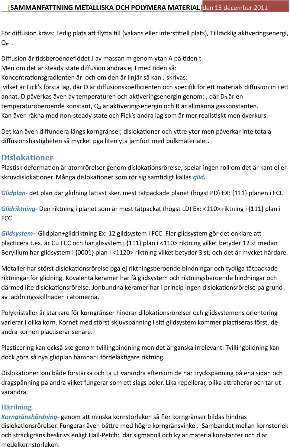 specifik för e6 materials diffusion in i e6 annat.