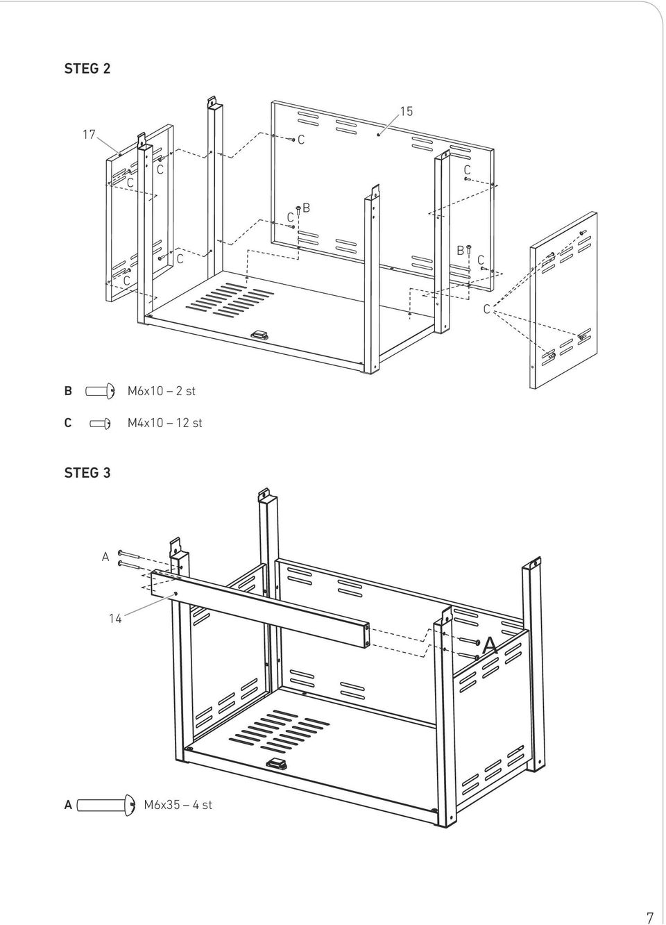 st M4x10 12 st STEG