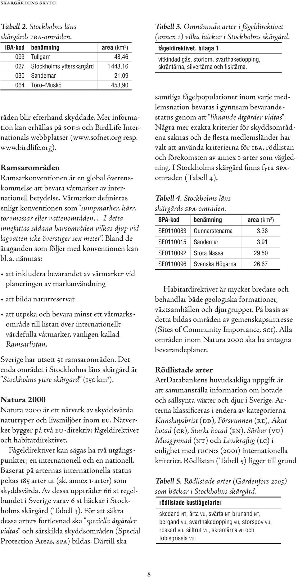 Mer information kan erhållas på sof:s och BirdLife Internationals webbplatser (www.sofnet.org resp. www.birdlife.org).