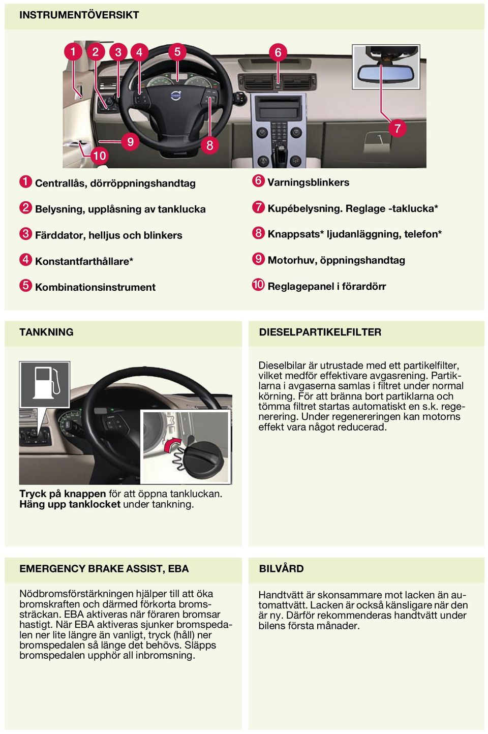 TANKNING DIESELPARTIKELFILTER Dieselbilar är utrustade med ett partikelfilter, vilket medför effektivare avgasrening. Partiklarna i avgaserna samlas i filtret under normal körning.