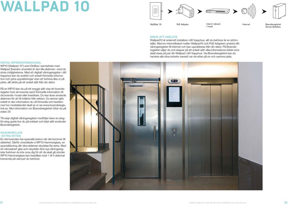 På Boenderegistret väljer du och skapar på ett enkelt sätt vilka informations-bilder som skall visas på just din Wallpad i ditt trapphus.