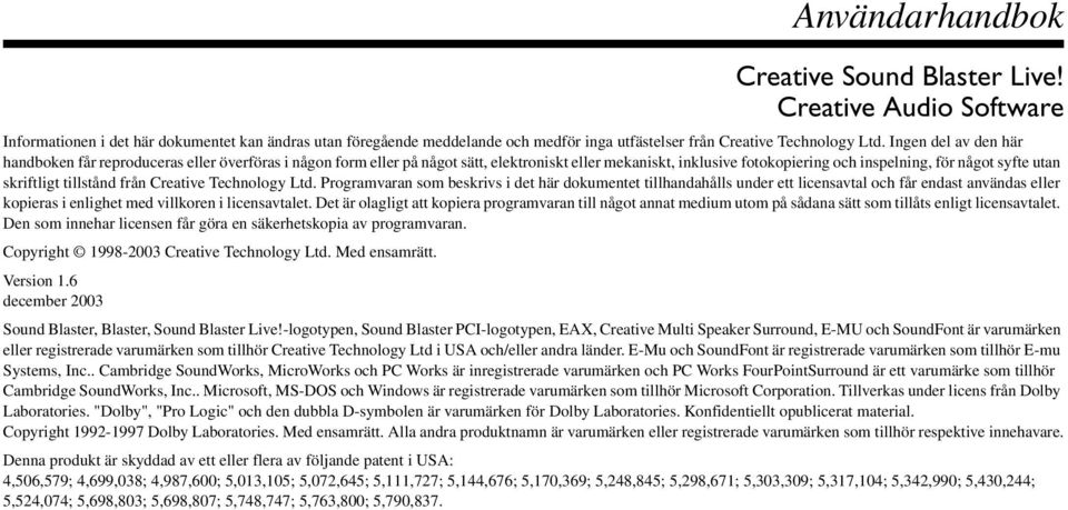 tillstånd från Creative Technology Ltd.