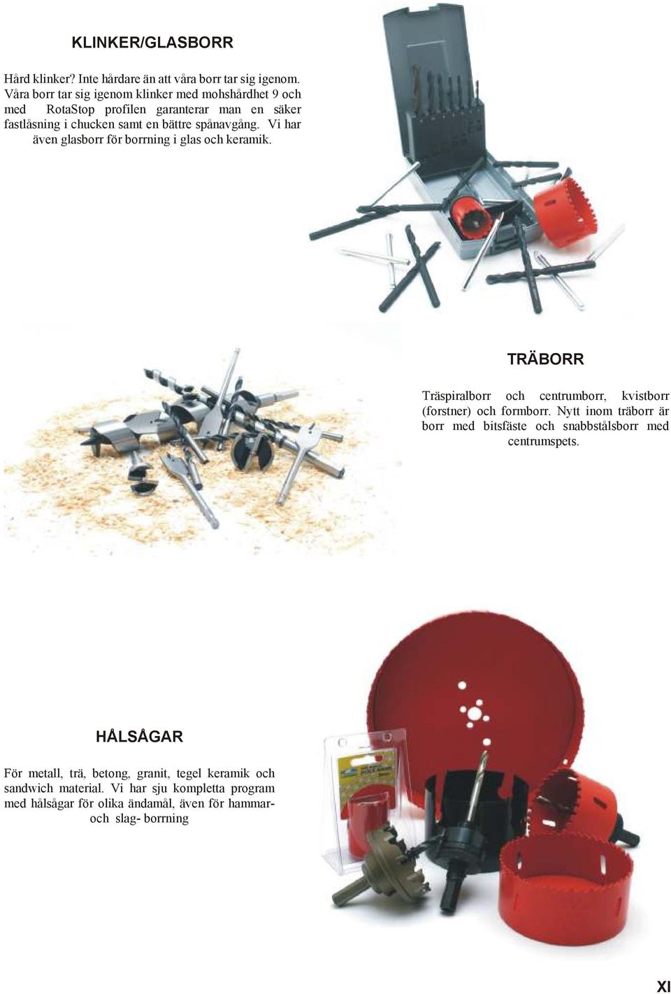 Vi har även glasborr för borrning i glas och keramik. TRÄBORR Träspiralborr och centrumborr, kvistborr (forstner) och formborr.