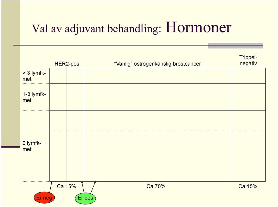 bröstcancer Trippelnegativ 1-3 lymfkmet 0