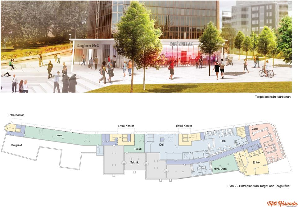 Teknik Entré HPS Data Plan 2 - Entréplan från Torget och Torgstråket