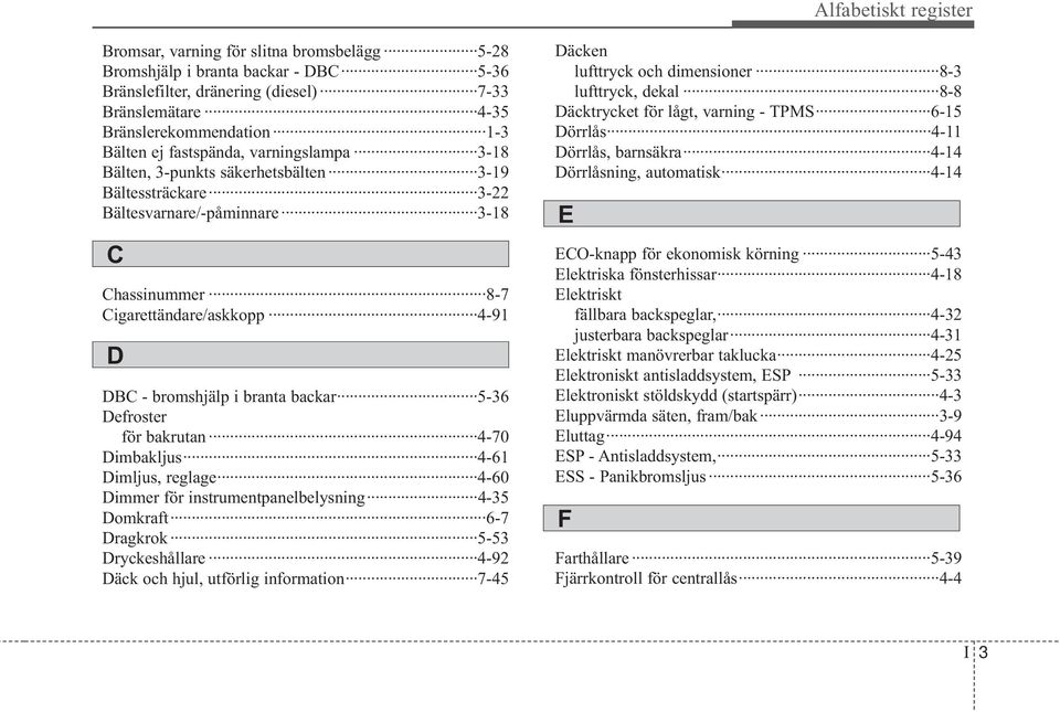 Kia Sorento. Instruktionsbok - PDF Gratis nedladdning