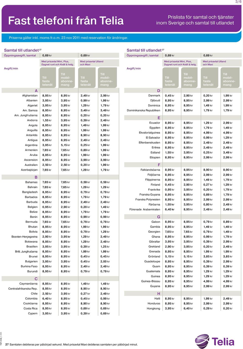 Jungfruöarna 8,95 kr 8,95 kr 0,2 0,2 Andorra 1,55 kr 3,95 kr 0,39 kr 2,49 kr Angola 8,95 kr 8,95 kr 1,49 kr 1,99 kr Anguilla 8,95 kr 8,95 kr 1,99 kr 1,99 kr Antarktis 8,95 kr 8,95 kr 8,9 8,9 Antigua