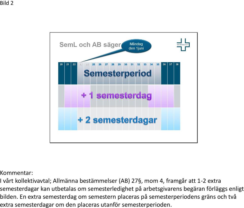 kan utbetalas om semesterledighet på arbetsgivarens begäran förläggs enligt bilden.