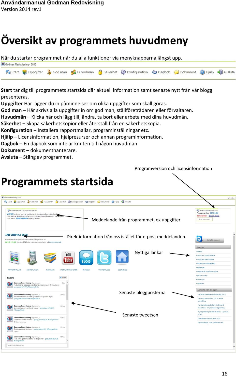 God man Här skrivs alla uppgifter in om god man, ställföreträdaren eller förvaltaren. Huvudmän Klicka här och lägg till, ändra, ta bort eller arbeta med dina huvudmän.