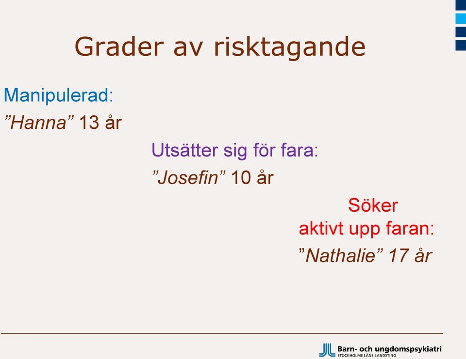 Utsätter sig för fara: Josefin