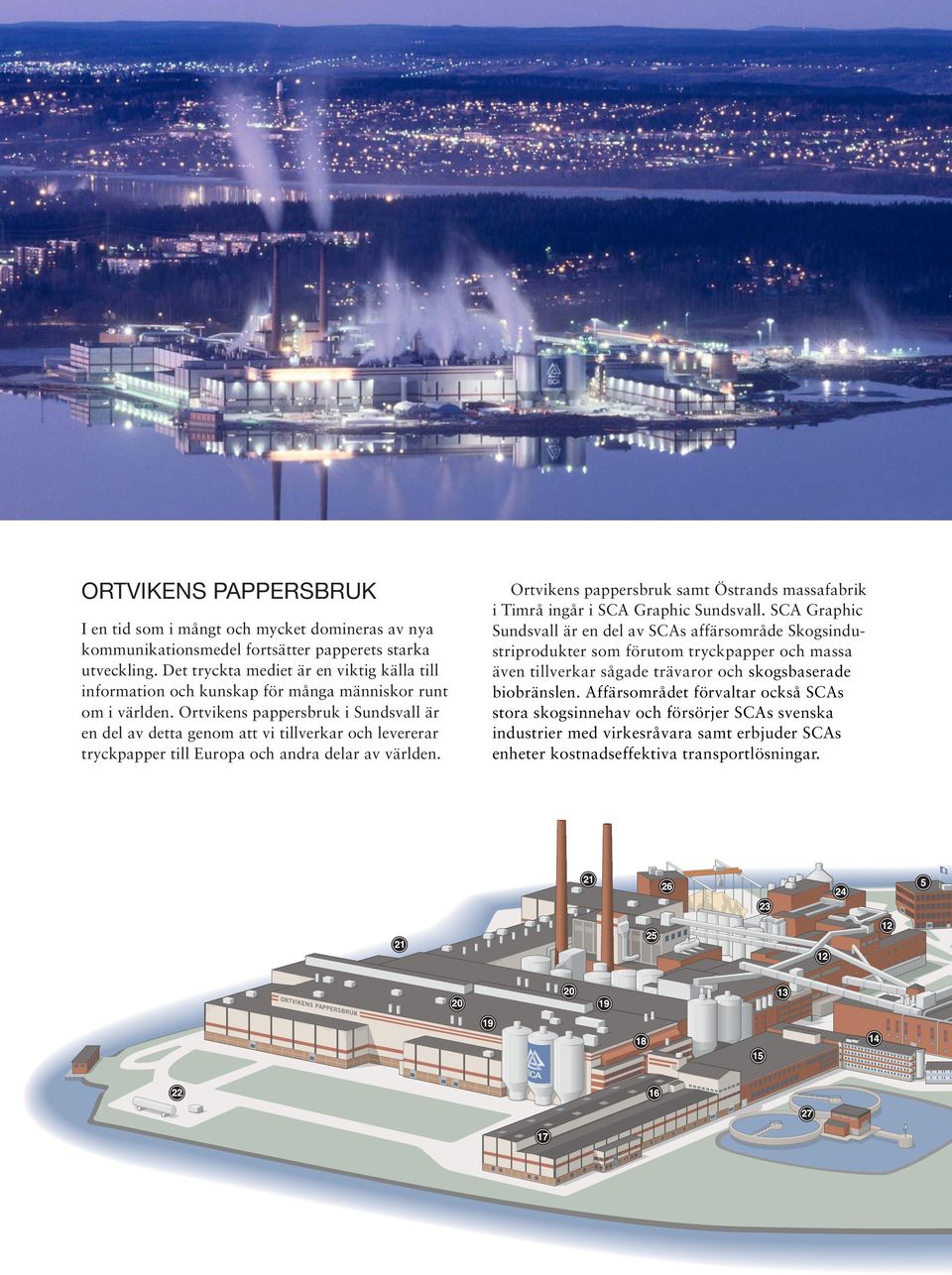 Ortvikens pappersbruk i Sundsvall är en del av detta genom att vi tillverkar och levererar tryckpapper till Europa och andra delar av världen.