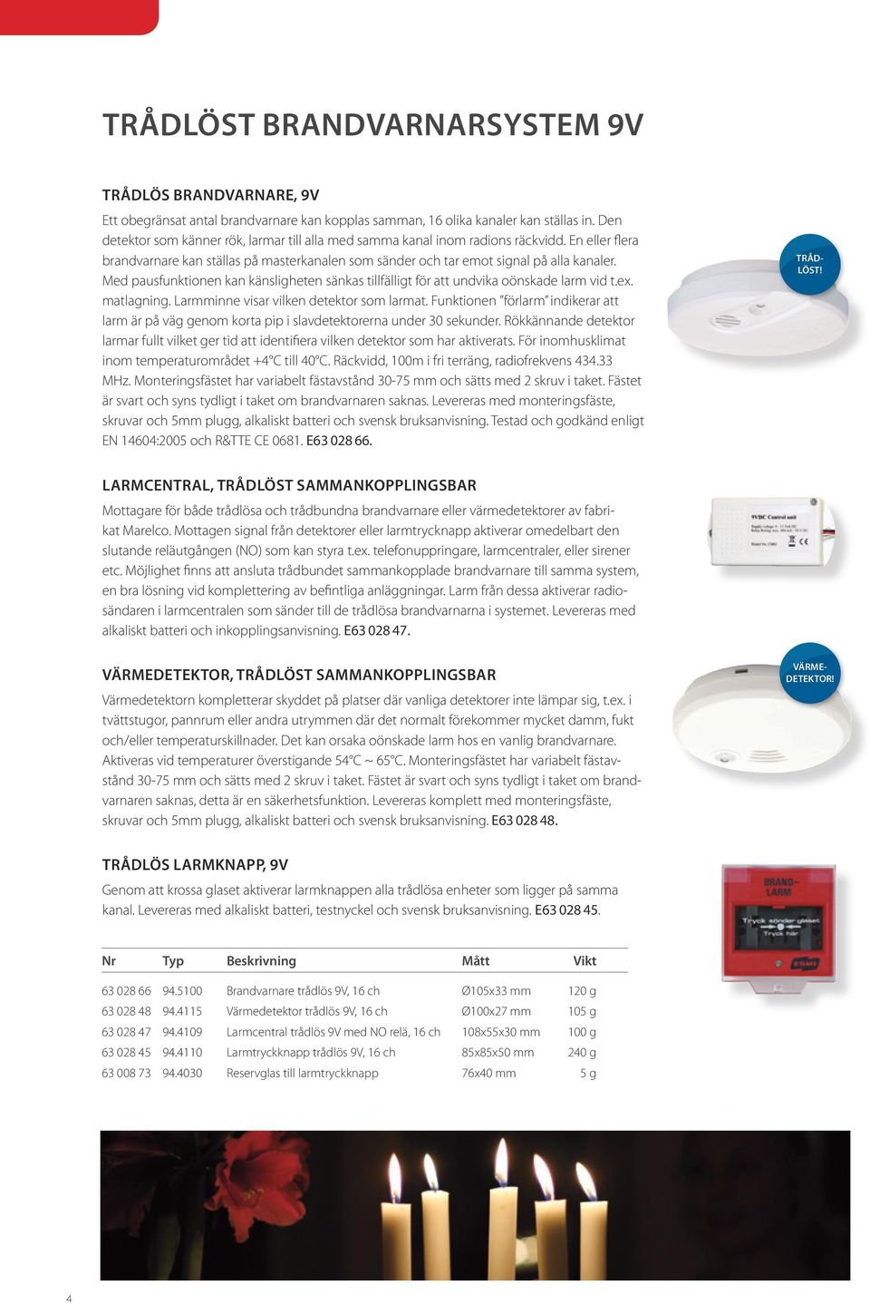 Med pausfunktionen kan känsligheten sänkas tillfälligt för att undvika oönskade larm vid t.ex. matlagning. Larmminne visar vilken detektor som larmat.