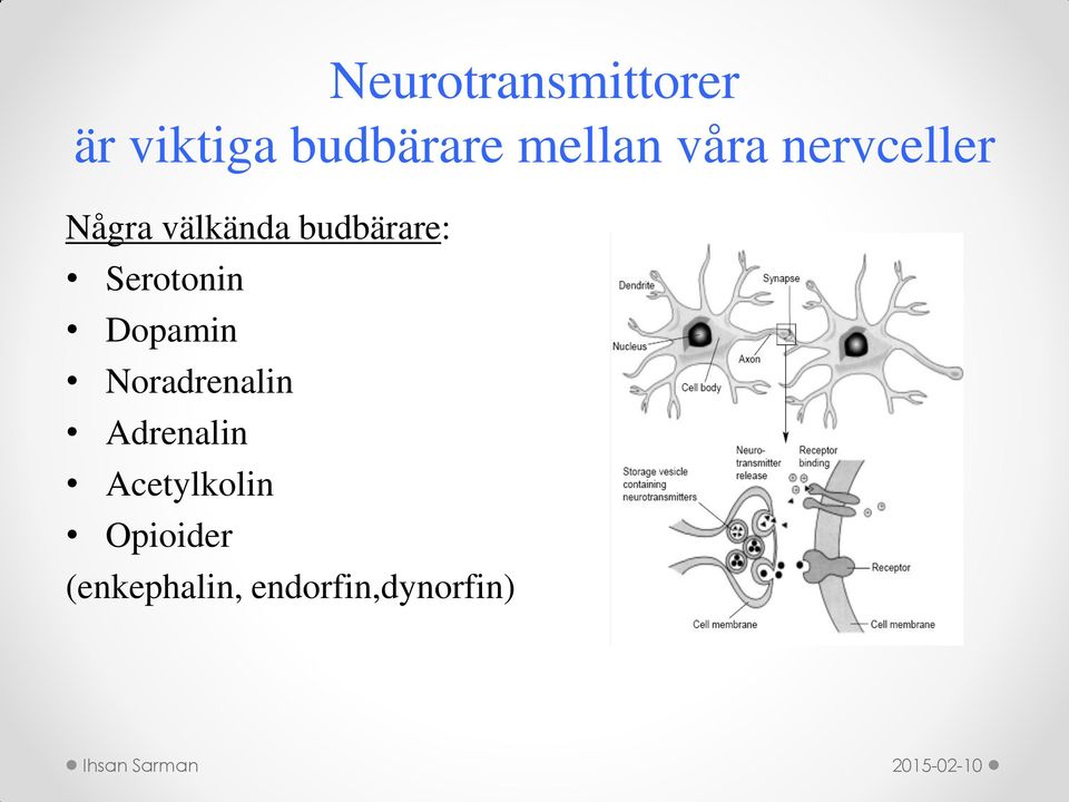 budbärare: Serotonin Dopamin Noradrenalin