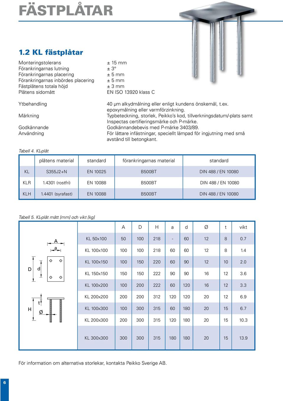 ISO 13920 klass C Ytbehandling 40 µm alkydmålning eller enligt kundens önskemål, t.ex. epoxymålning eller varmförzinkning.